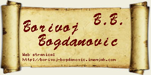 Borivoj Bogdanović vizit kartica